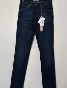 NWT Fiorucci Deep Indigo Skinny Jeans size 31. Niomi Campbell colab