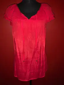 Red Sheer Blouse