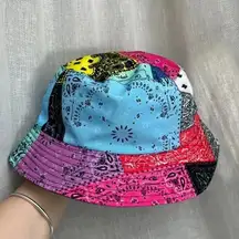 Patchwork Bucket Hat colorful bandana rainbow pride unisex baggu
