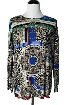 Cable &‎ Gauge Knit Top Size M Baroque Luxe Maximalist Mob Wife Statement Piece