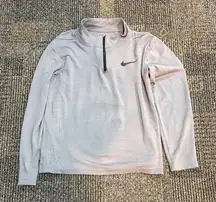 Nike Dri Fit Gray Quarter-Zip Pullover