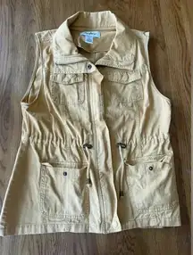 DayTrip Mustard‎ Yellow Utility Vest Size Medium Boutique EUC!