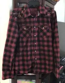 Guess jeans flannel shirt size medium