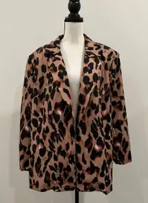 Curve Animal Print Blazer