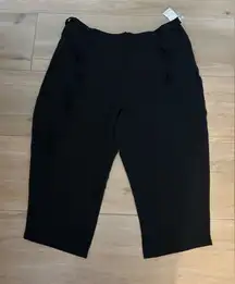 NEW Ophelia Roe Black Ankle Mid Rise Tapered leg Belted Pants 3X