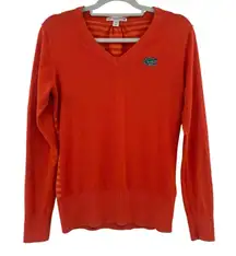 Cutter & Buck Gators Men Sweater Sz S Orange Stripe Preppy Tailgate Florida Fall