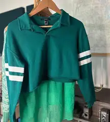 S Crop Collar Sweatshirt Forever 21