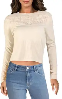 Free People| ‘Colette’ Scallop Trim Pointelle Top