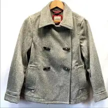 OLD NAVY Grey Wool Blend Pea Coat Toggle Buttons Sz XL