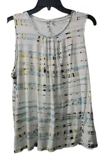 Sleeveless Tank Top‎ Abstract Print Casual Everyday Top XL