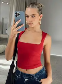 Red  Back in time Top