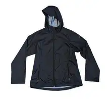 Columbia Arcadia II Rain Jacket Black Hooded Waterproof Womens Medium Gorpcore