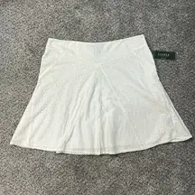 NWT Lauren Ralph Lauren White Embroidered Eyelet A-Line Skirt $119 Size 12P