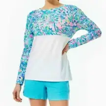 Lilly Pulitzer Blue Ibiza Finn Long Sleeve Top