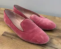 Margaux Gal Meets Glam Pink Velvet Slip On Loafer Flats