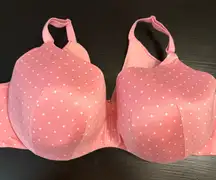 Cacique lightly lined balconette Pink Polka Dot Women's Bra 46 DDD