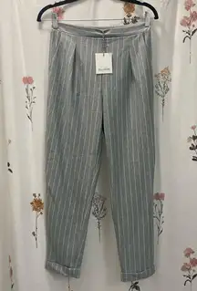 NWT Grey & White Pinstripe Trousers 