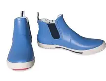 Joules Rainboots Blue Ankle Boots Sneaker Pull On Tab Only Worn Once Size 6