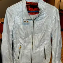 Steve madden leather white jacket