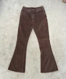 Brown Corduroy Flare Jeans