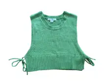 Hyfve - Crew Neck Sleeveless Sweater Vest with Side Ties in Green