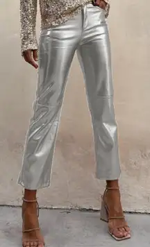 NWT Shiny Metallic Holographic Cropped Pants - Large