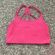 pink sports bra size small