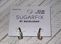 Sugarfix by BaubleBar Crystal Charm Huggie Hoop Earrings - Gold