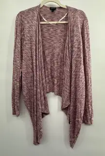 Torrid Size 1X Marled Knit Open Front Cardigan Waterfall Soft Lightweight