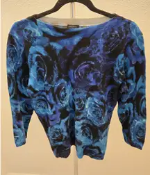 Talbots Beautiful Blue Sweater Womens M 100% Pure Merino Wool NWOT Retail $89.50