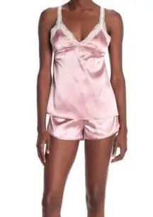 Nordstrom Cozy Roxy Lace Pajama Set Size Large Pink Top + Shorts