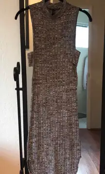 Sleeveless Mock neck Sweater Dress