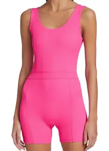 New Year of Ours The Johanna Rib Onesie ribbed romper pink size medium one piece