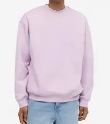 light purple unisex relaxed fit crewneck