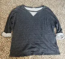 KUT from the Kloth Casual Blue Sweatshirt‎ with Roll-up Sleeves Small