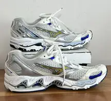 Mizuno Wave Nirvana 3 Running Shoes In White Silver & Blue Women's Size 7.5