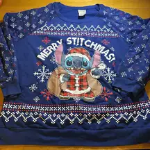 Stitch ugly Christmas sweater light up xl