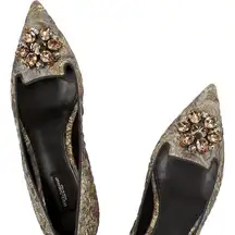 Dolce & Gabbana dolce & gabanna embellished macrame pointed flats