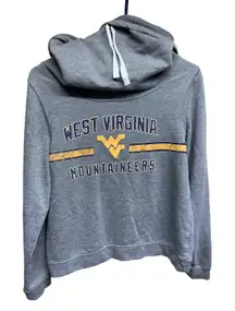Knights Apparel West Virginia Mountaineers Cowl Neck Hoodie Gray Medium