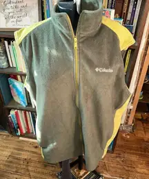 Columbia olive green two tone fleece XL gorpcore vest