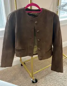 Suede Pigskin Cropped Jacket