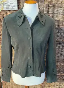 Karin Stevens Olive Green Blazer 12P-NWOT