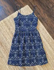 Francesca's - Miami navy & white mini dress