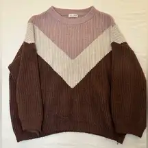 Purple Tri Color Sweater From  Size Small