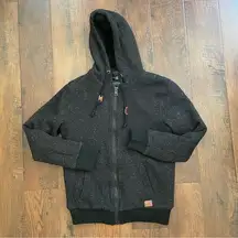 BUFFALO DAVID BITTON Sherpa fleece lined zipper hoodie jacket, size M