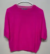 CASHMERE ELBOW SLEEVE CREW NECK PULLOVER
