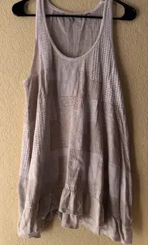 Knitted & Knotted ruffle flowy knit tank top  size m
