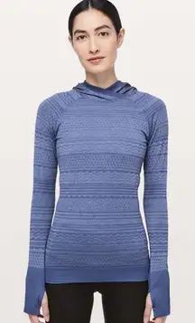 Lululemon Rest Less Hoodie Gatsby Blue White size 6