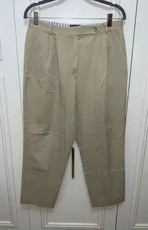Talbots Petites Women's Size 12 Beige Chino Pants‎ Straight Leg