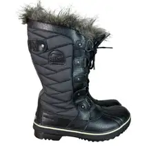Sorel Boots Womens 6.5 Black‎ Tofino II Faux Fur Lined Waterproof Snow Outdoors